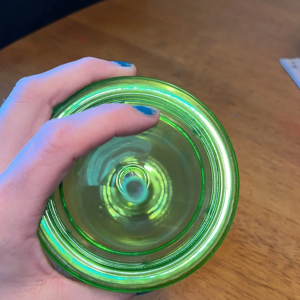 Double Wall Insulated Tumbler “JOY” with green top/straw, red knit patten